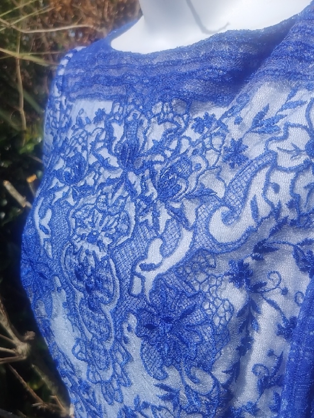 Tadashi Shoji Blue Lace Sheath Dress - Elegant Women's Dress Size 2 - Picture 9 of 13